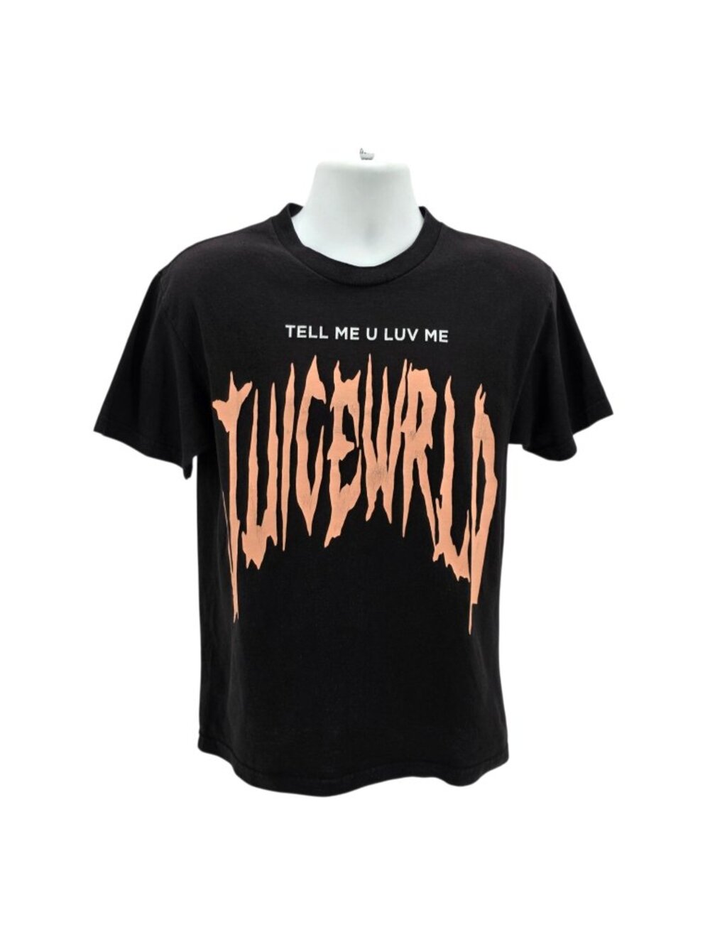 999 Club Juice WRLD Mens Medium Shirt Tell Me U Luv Me Graphic Black T-Shirt